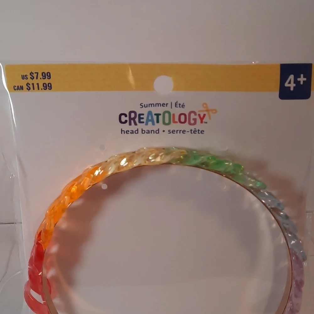 💥 3/$20 Promo - Creatology Little Girl's Lilac Owl Knit Hat & Rainbow Headband
